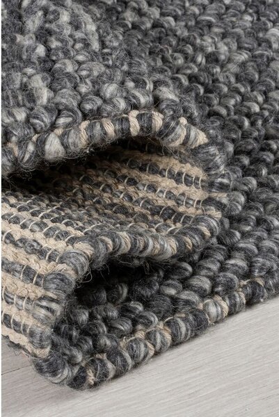 Flair Rugs, Ručne tkaný kusový koberec Minerals Dark Grey, 160x230, šedá, chodba / predsieň