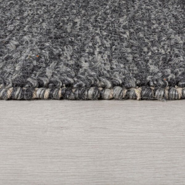 Flair Rugs, Ručne tkaný kusový koberec Minerals Dark Grey, 160x230, šedá, chodba / predsieň
