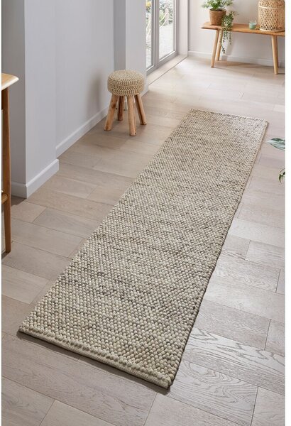 Flair Rugs, Ručně tkaný behúň Minerals Light Grey, 60x230, béžová, chodba / predsieň