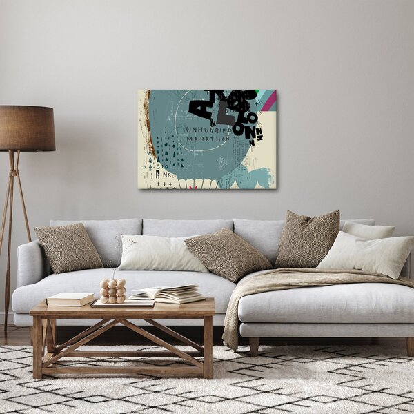 Obraz - Lietajúci balón s dúhou (70x50 cm)
