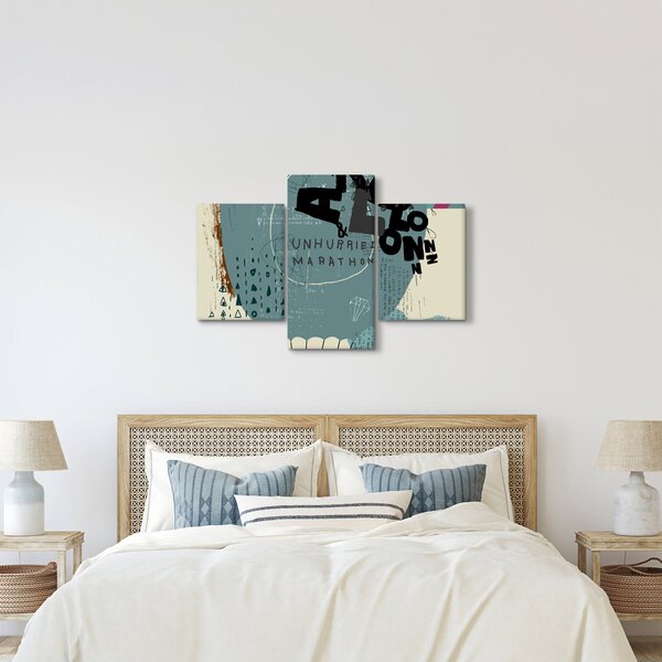 Obraz - Lietajúci balón s dúhou (90x60 cm)