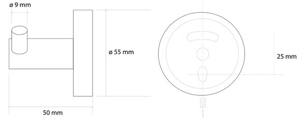 Sapho Sapho, X-ROUND GOLD dvojháčik, zlatá matná, XR202GB