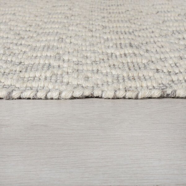 Flair Rugs, Ručne tkaný kusový koberec Nur Wool Dream Grey/Ivory, 80x150, šedá, obývacia izba