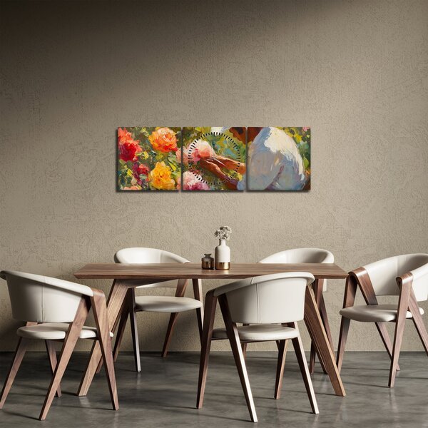Obraz - Záhradník (s hodinami) (90x30 cm)