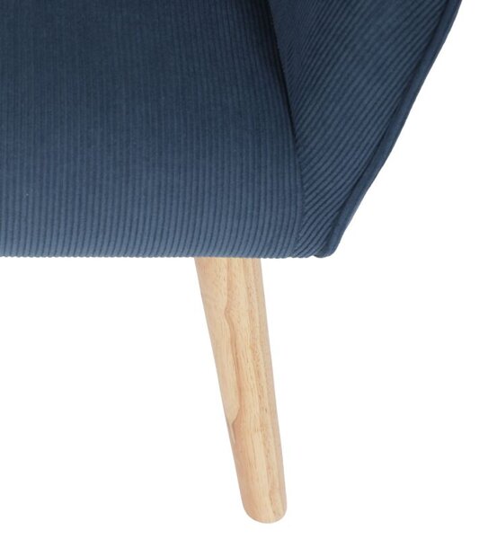 AK-314 BLUE2, Moderné elegantné kreslo, poťah modrá menčestrová látka