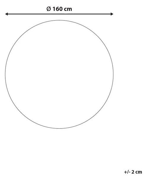 Okrúhly koberec z umelej kožušiny béžový umelá polyesterová kožušina 160 cm vysoký vlas geometrický vzor