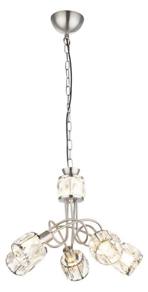 Globo 54356-5H - LED Luster na reťazi KRIS 5xE14/40W/230V + LED/5W