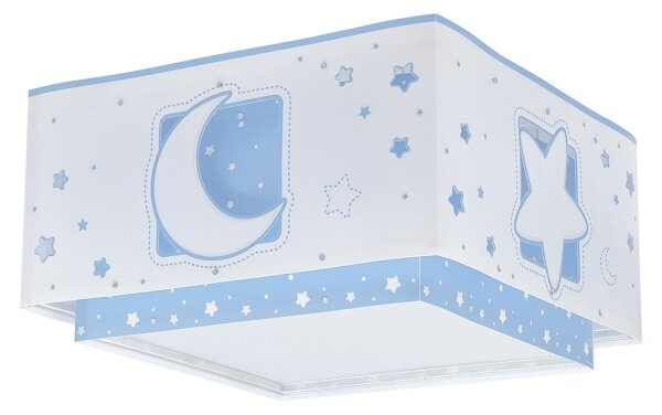 Dalber 63236T - Detské stropné svietidlo MOONLIGHT 2xE27/60W/230V modrá
