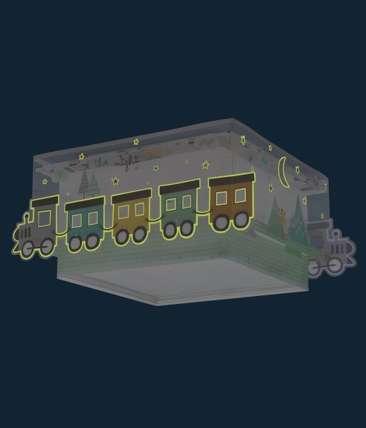 Dalber 63536 - Detské stropné svietidlo TRAIN 2xE27/60W/230V