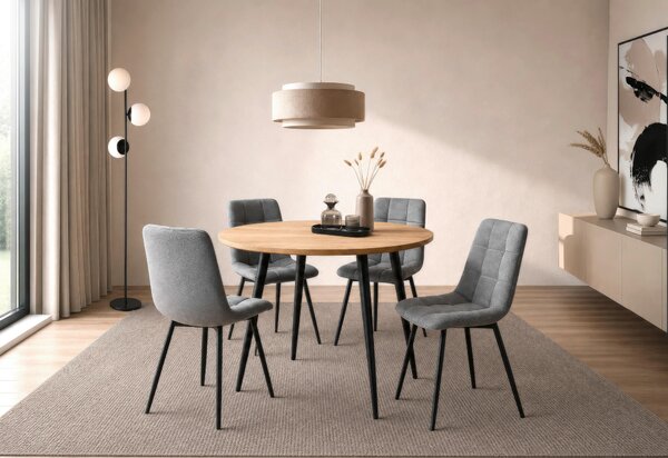 JEDÁLENSKÝ STÔL, akácia, čierna, farba akácie, 80/80/76 cm Stylife - Stoly