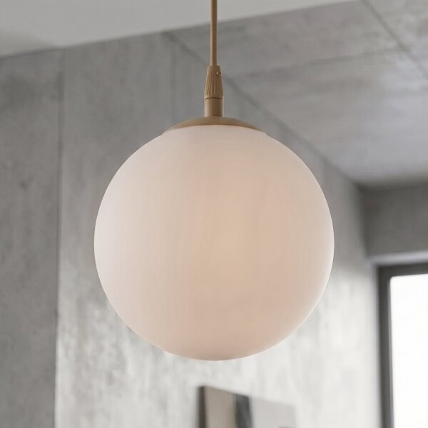 Závesný luster na lanku COSMO 1xE14/10W/230V priemer 14 cm béžová/biela