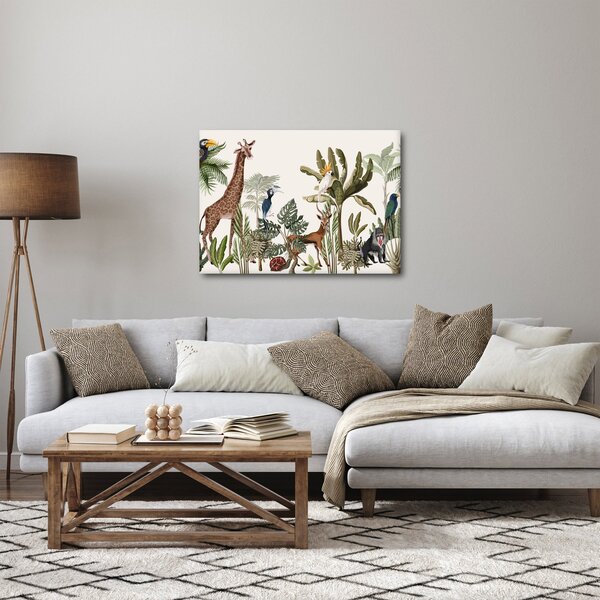 Obraz - Džungľa plná zvieratiek (70x50 cm)