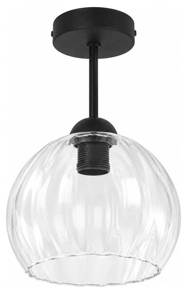 BRILAGI - LED Prisadený luster RETRO GLASS 1xE27/60W/230V pr. 25 cm čierna/číra