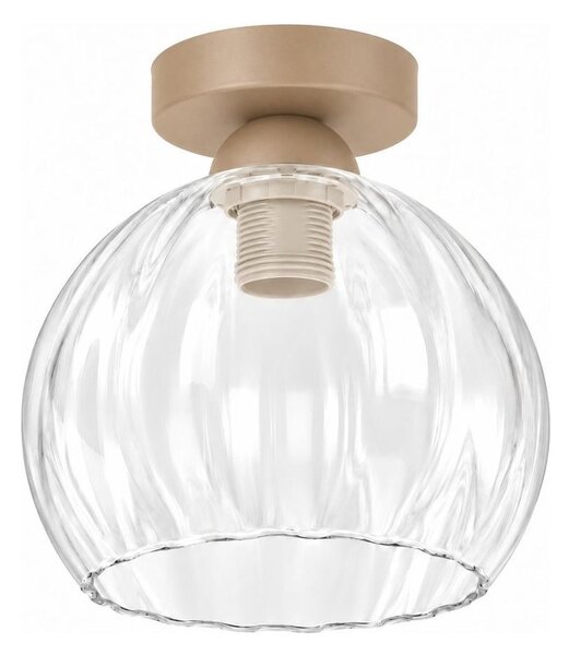 BRILAGI - LED stropné svietidlo RETRO GLASS 1xE27/60W/230V priemer 25 cm béžové/priehľadné