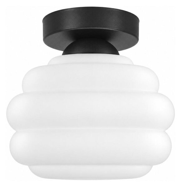 BRILAGI - LED Stropné svietidlo RETRO GLASS 1xE27/60W/230V pr. 20 cm čierna/biela