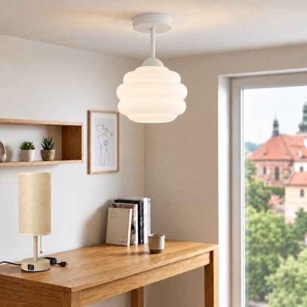 BRILAGI - LED Prisadený luster RETRO GLASS 1xE27/60W/230V pr. 20 cm biela