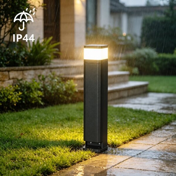 BRILAGI - Vonkajšie svietidlo s 2 zásuvkami SCHUKO PILLAR 1xG9/11W/230V IP44 čierne