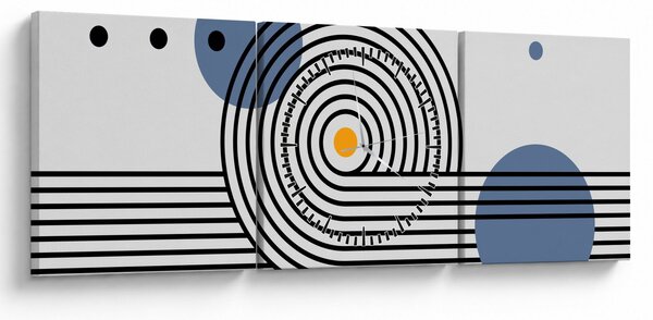 Obraz - Minimalistická abstrakcia N⁰1 (s hodinami) (90x30 cm)