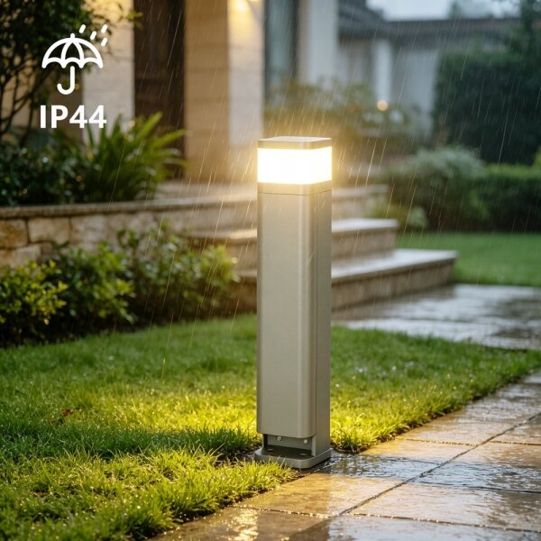 BRILAGI - Vonkajšie svietidlo s 2 zásuvkami SCHUKO PILLAR 1xG9/11W/230V IP44 sivá