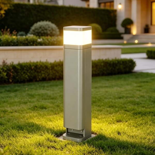 BRILAGI - Vonkajšie svietidlo s 2 zásuvkami SCHUKO PILLAR 1xG9/11W/230V IP44 sivá