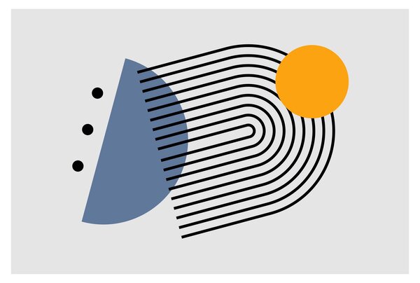 Obraz - Minimalistická abstrakcia N⁰2 (90x60 cm)
