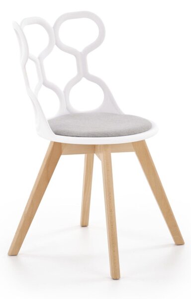 Jedálenská stolička PALIVA, 43x80x50, biela