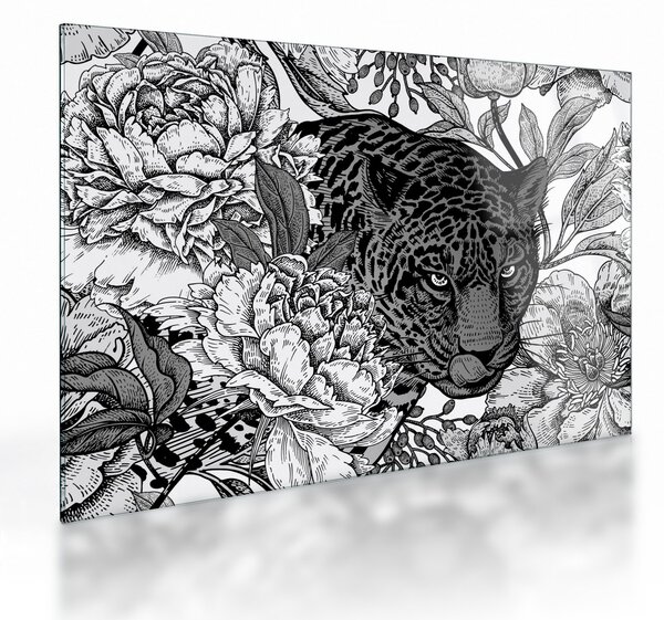 Sklenený obraz - Exotická záhrada (70x50 cm)
