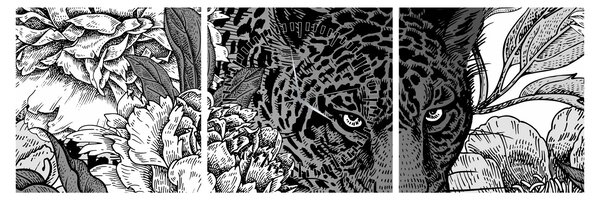 Obraz - Exotická záhrada (s hodinami) (90x30 cm)