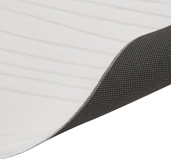 Koberec z umelej kožušiny krémová biela umelá polyesterová kožušina 160 x 160 cm vysoký vlas geometrický vzor