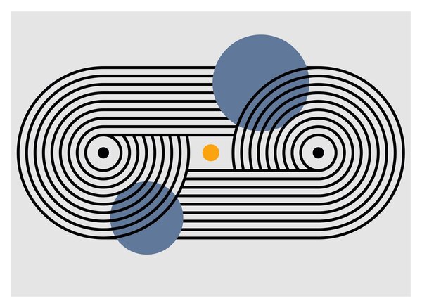 Sklenený obraz - Minimalistická abstrakcia N⁰3 (70x50 cm)