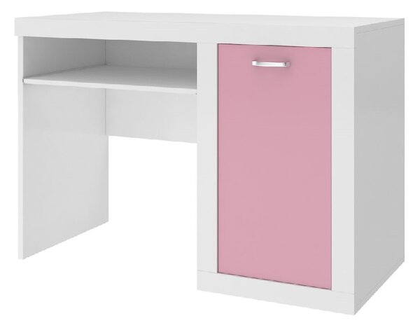 Detský písací stôl JAKUB, color, biely/růžový