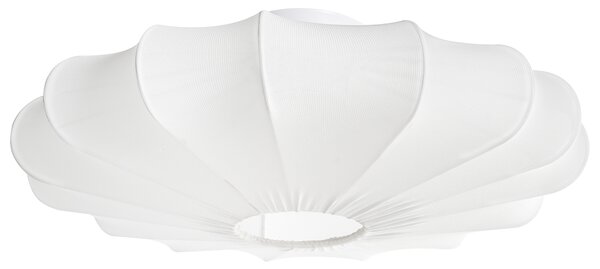 Závesná lampa biela látkové tienidlo stropné svietidlo škandinávsky štýl obývacia izba spálňa