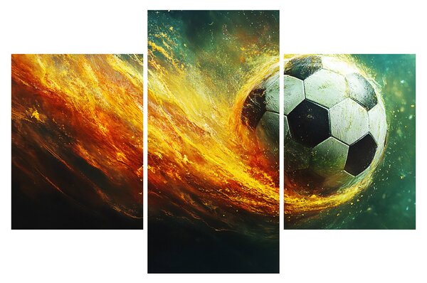 Obraz - Futbalová lopta v lete (90x60 cm)