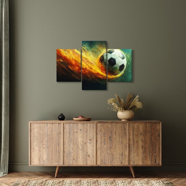 Obraz - Futbalová lopta v lete (90x60 cm)