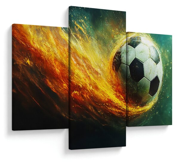 Obraz - Futbalová lopta v lete (90x60 cm)