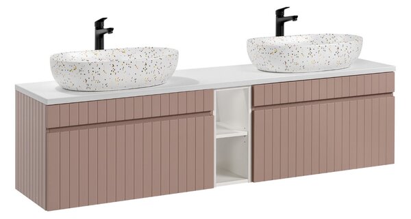 Kúpeľňová skrinka s umývadlom a doskou ICONIC Rose DU180/1 | 180 cm