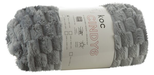 DEKA Z MIKROFLANELU CINDY6 70X160 CM STRIEBORNÁ