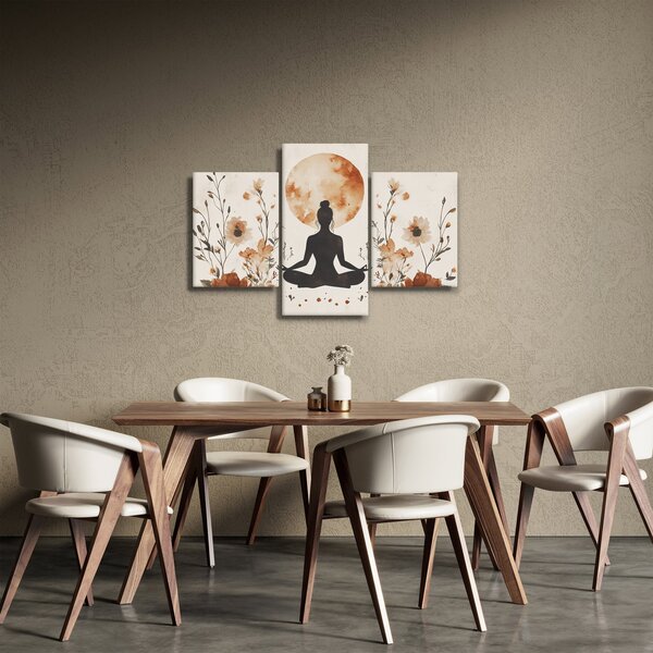 Obraz - Oranžová jóga (90x60 cm)