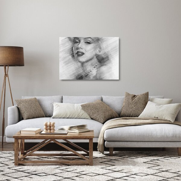 Sklenený obraz - Portrén Merilyn Monroe (70x50 cm)