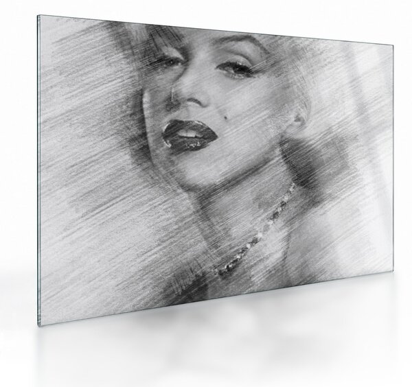 Sklenený obraz - Portrén Merilyn Monroe (70x50 cm)
