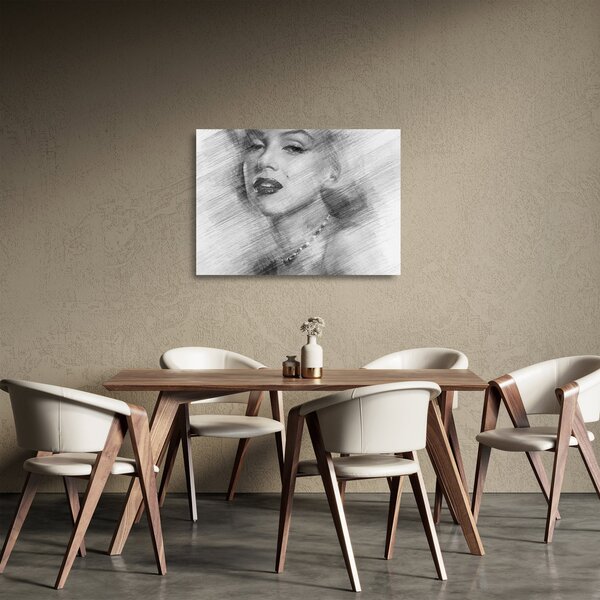 Sklenený obraz - Portrén Merilyn Monroe (70x50 cm)