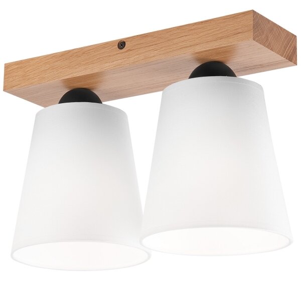 Prisadený luster LULA 2xE27/60W/230V dub