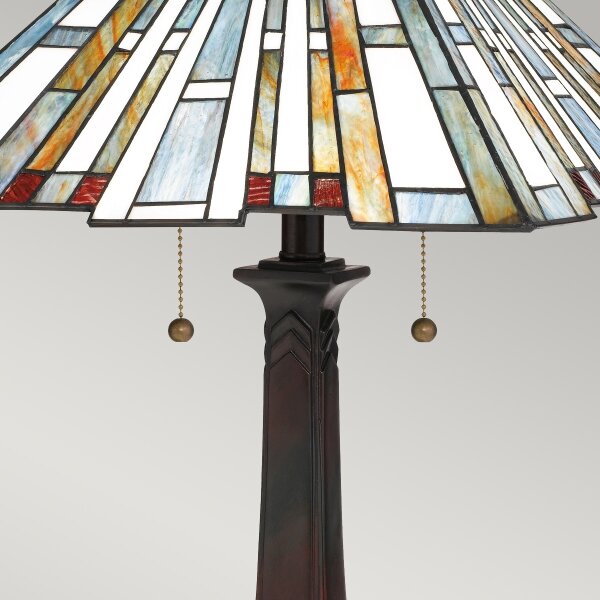 Quoizel QZ-MAYBECK-TL - Stolná lampa Tiffany MAYBECK 2xE27/60W/230V