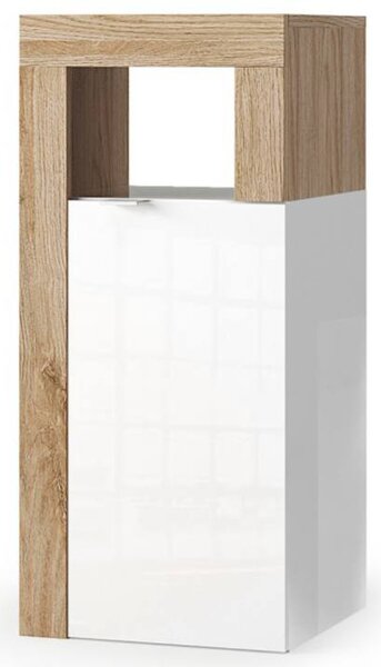 Kúpeľňová skrinka HAMBURG biela lesklá/dub cadiz
