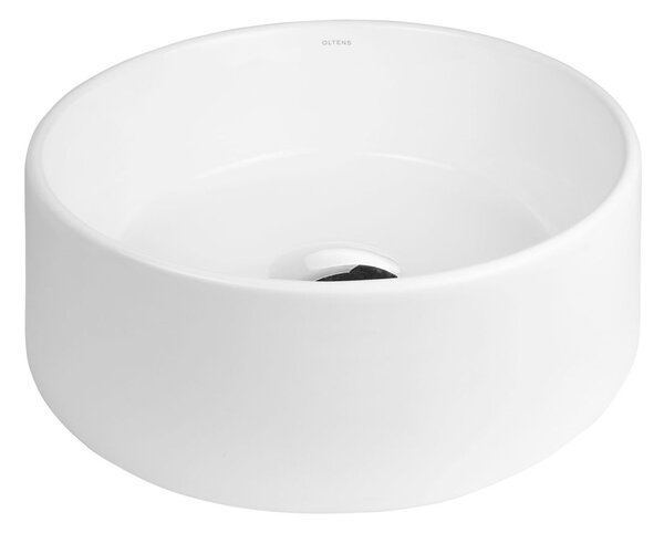 Oltens Lagde umývadlo 40x40 cm okrúhly pultové umývadlo biela 40316000