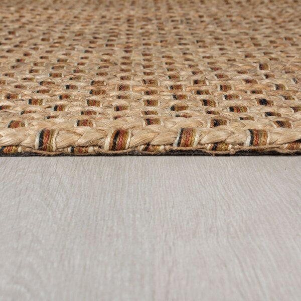 Flair Rugs, Kusový koberec Chunky Jute Sol Natural, 60x150, hnedá, chodba / predsieň