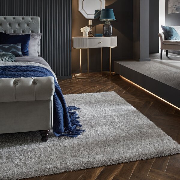 Flair Rugs, Kusový koberec Indulgence Velvet Pale Grey, 120x170, šedá, obývacia izba