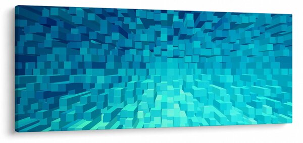 Obraz - abstraktné kocky (120x50 cm)