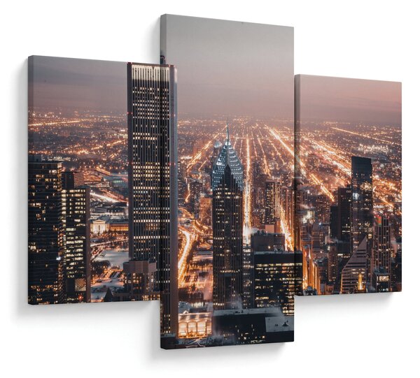 Obraz svietiacej metropoly (90x60 cm)