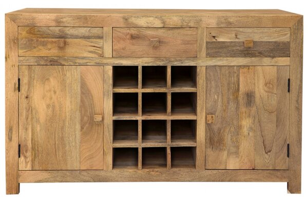 Barová skriňa Hina 140x90x45 z mangového dreva